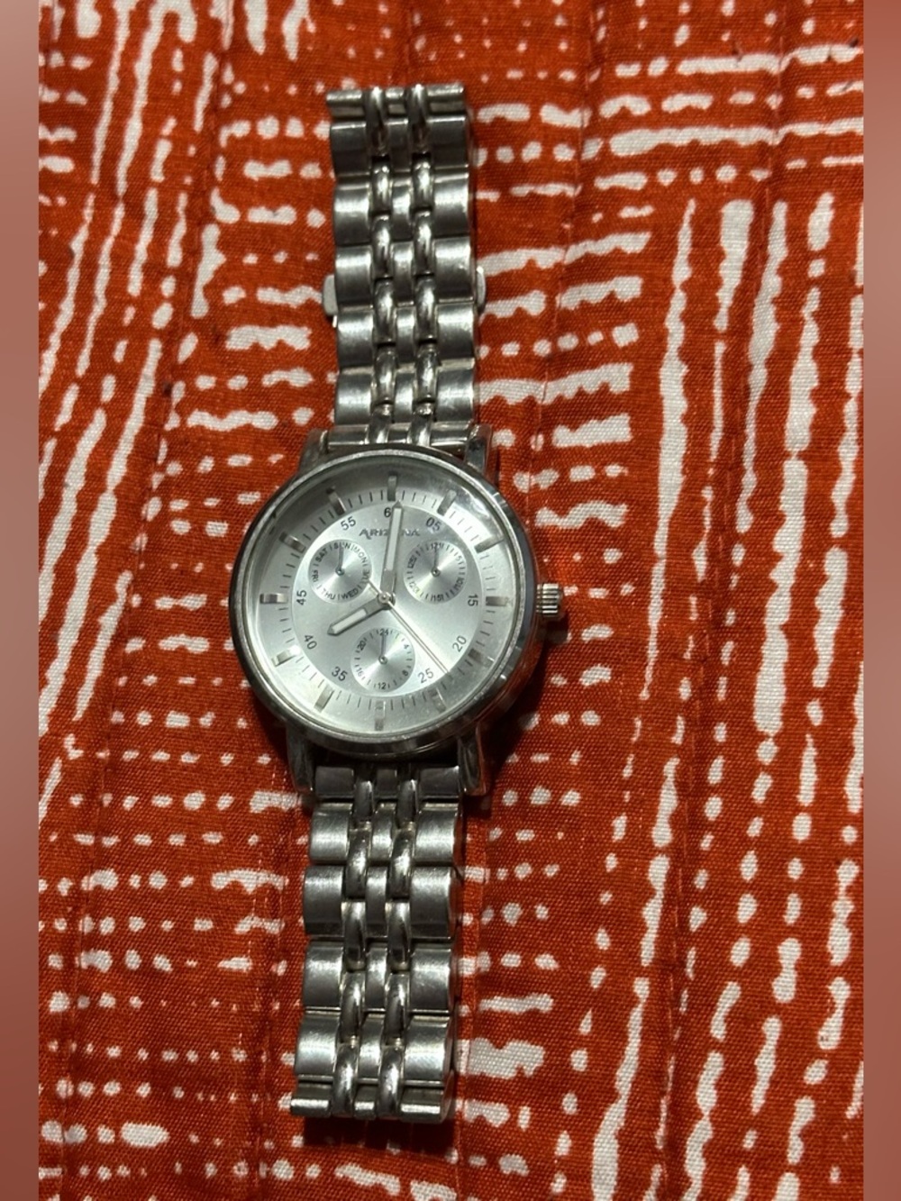 Arizona Jean Company Silver-Tone Women  Chronograph Watch